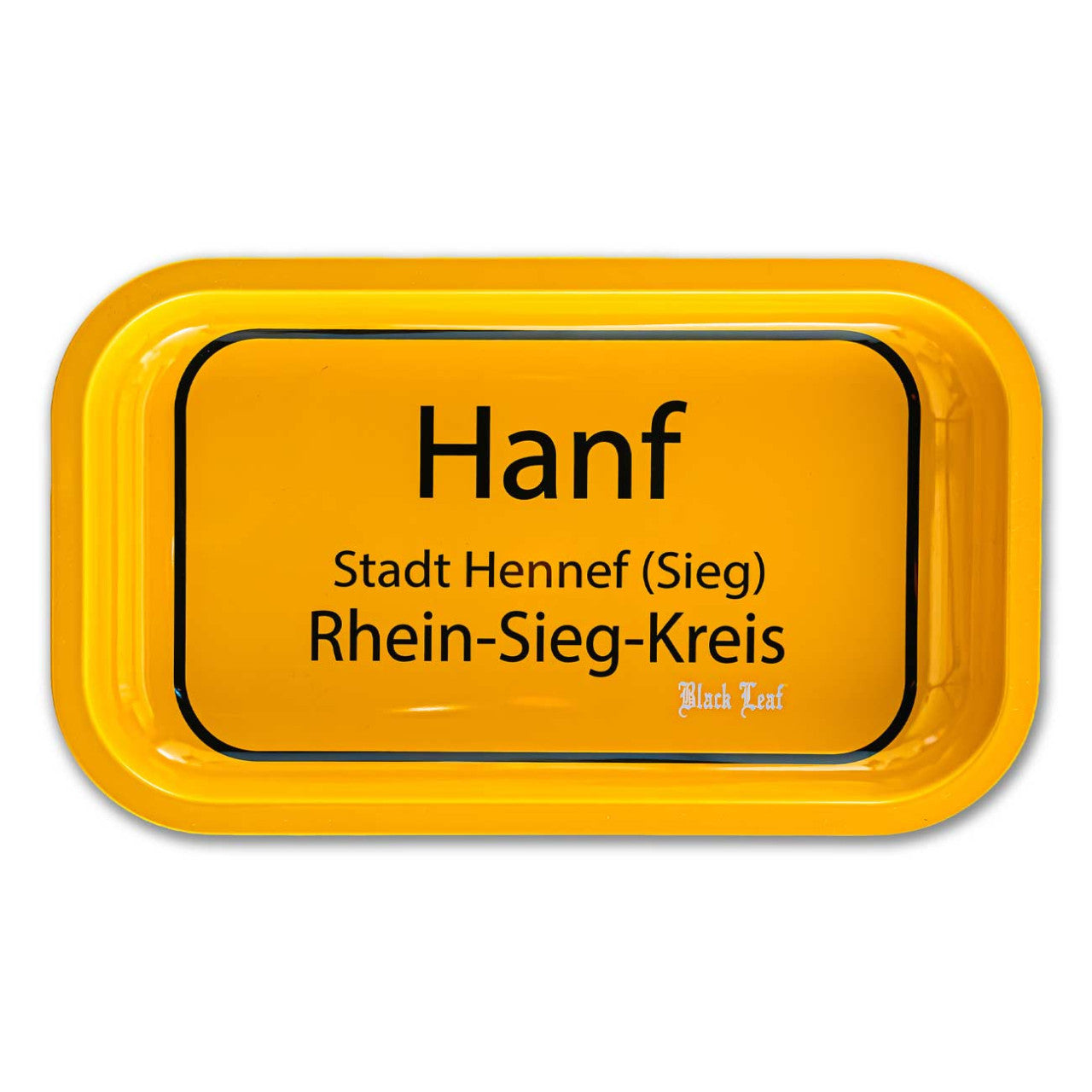 Black Leaf Rolling Tray Ortsschild HANF M