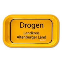 Black Leaf Rolling Tray Ortsschild DROGEN M