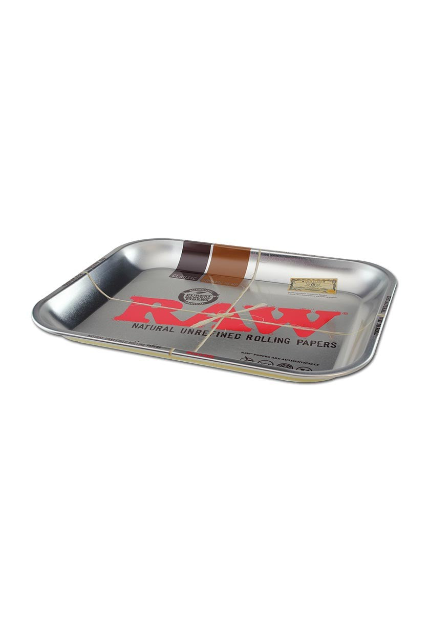 RAW Metal Rolling Tray L Silber