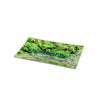 Black Leaf Leaves Rolling Tray aus Glas - Mittelgroß