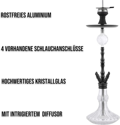 Luna Shisha Komplettset - Bigima (schwarz)