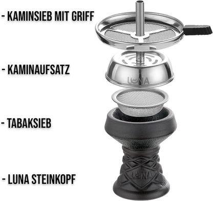 Luna Shisha Komplettset - Bigima (silber)