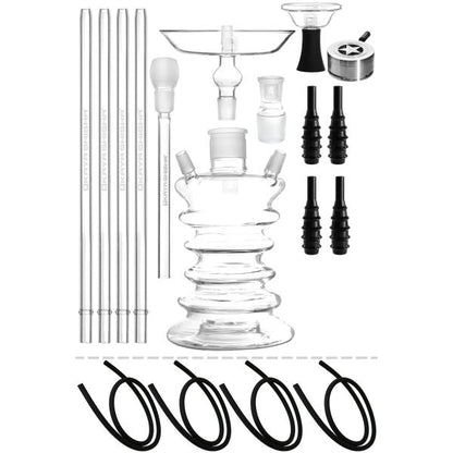 Kaya Caipi Glas-Shisha Komplett-Set für 4 Personen