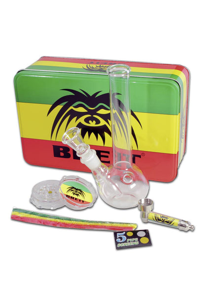 Breit Minibong Set mit Grinder und Purpfeife - Variante 1