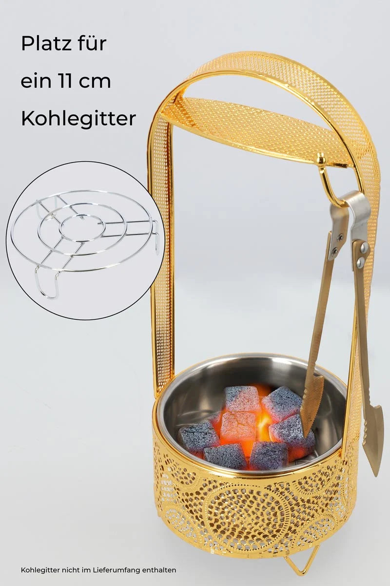 AO Kohlekorb Oriental Gold Mittel