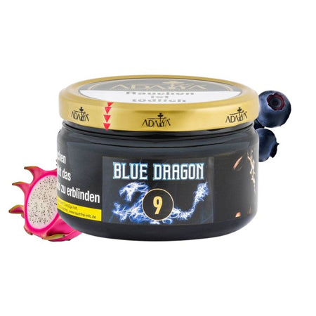 Adalya Blue Dragon 200g Shisha Tabak mit Blaubeeregeschmack zum Rauchen in einem Shishakopf. 