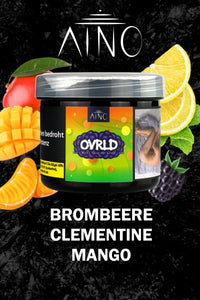 Aino Shisha-Tabak Ovrld – Brombeere, Clementine, Mango & Zitrone in einer Dose zum Rauchen in einer Shisha oder Wasserpfeife. 