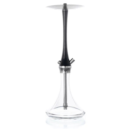 Elegante Valentino Full Carbon Shisha mit Schlauch, passendem Mundstück und Kopf in schwarz. Zum Rauchen von Shishatabak.