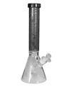 Nahaufnahme des Schlitzdiffusorchillums der BLAZE Beakerbong Ice in aquamarin, Länge 150mm
