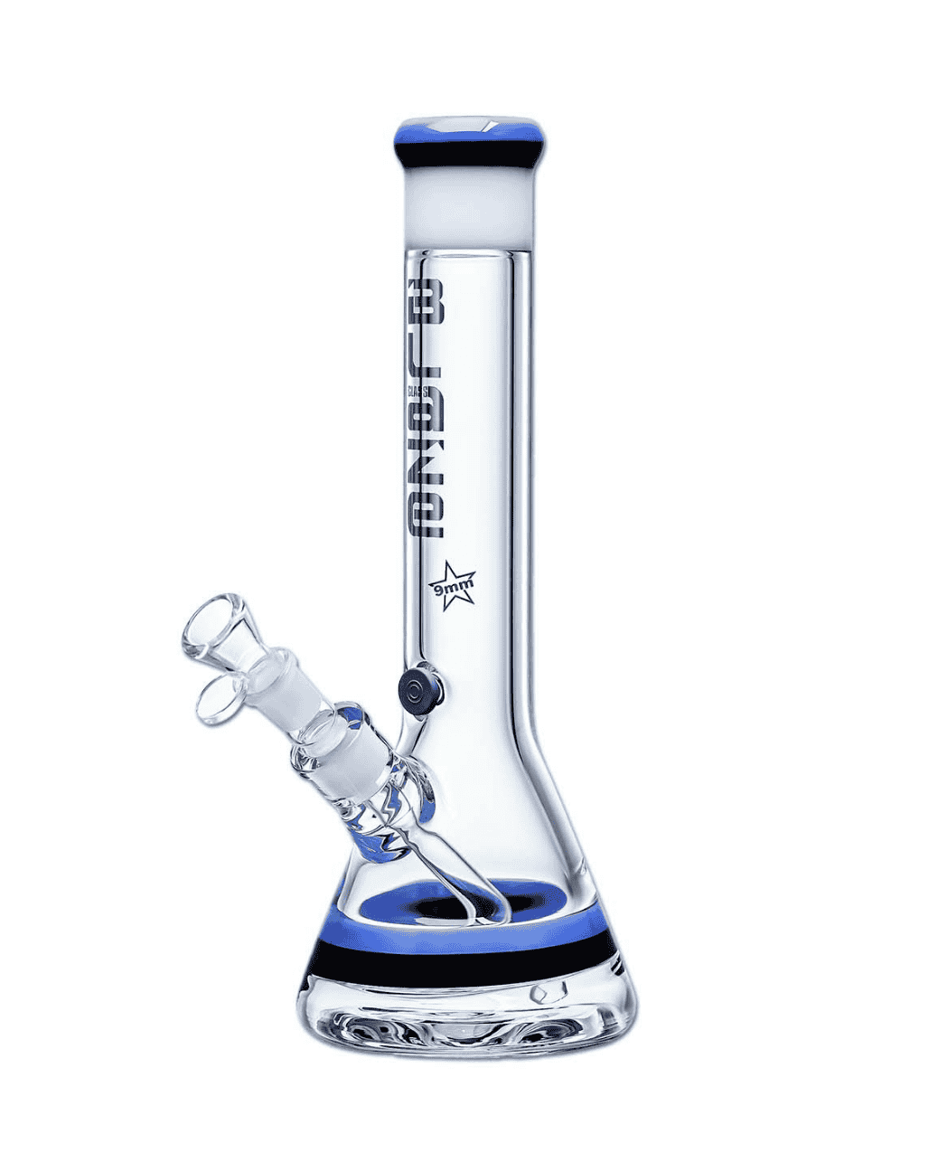 BLAZE® Beakerbong – Robuste Glasbong mit Schlitzdiffusorchillum (18.8er Schliff)