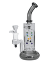 Profilansicht des BLAZE Bubbler DNA, hervorgehobenes Blaze Glass Logo, NS 14 Schliff erkennbar