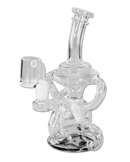 Ansicht der stabilen Basis des BLAZE Dab Rig Recyclers mit 116/19mm Durchmesser