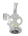 Seitliche Ansicht des BLAZE Dab Rig Recyclers aus 3mm dickem Borosilikatglas