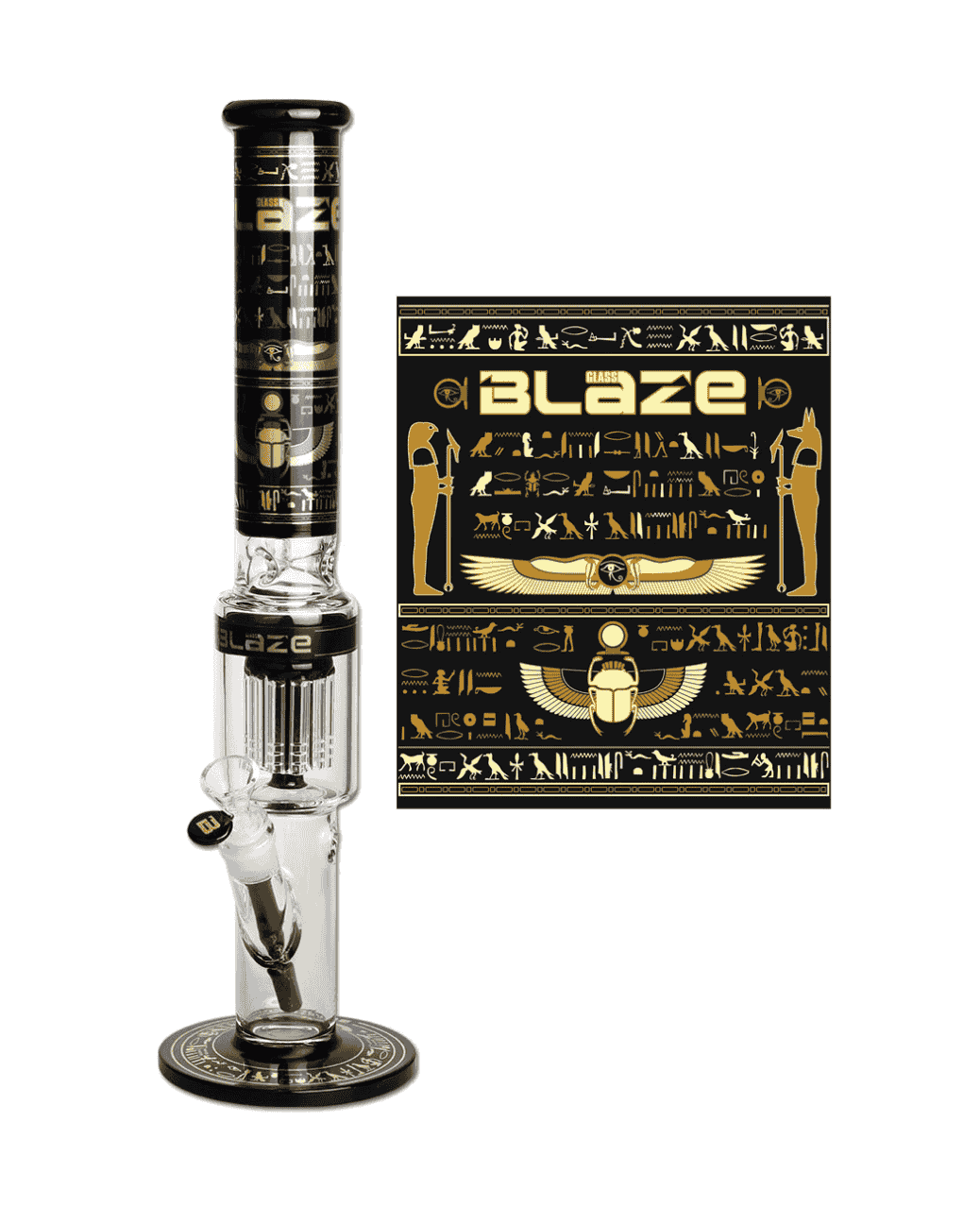 Icebong von BLAZE mit ägyptischem Print & 18,8 mm Schliff