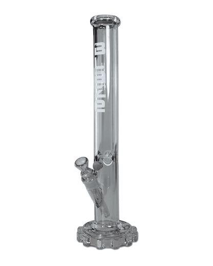 Icebong mit Zahnradfuß und metallisch grauem Regenbogen-Metalliceffekt, 45,5 cm hoch
