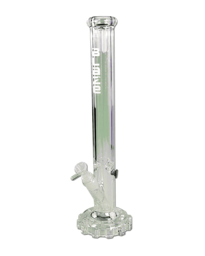 Icebong mit Zahnradfuß und Regenbogen-Metalliceffekt aus robustem Glas, 45 cm hoch