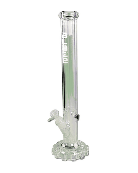 Icebong mit Zahnradfuß und Regenbogen-Metalliceffekt aus robustem Glas, 45 cm hoch