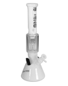 Detailansicht des 135mm Schlitzdiffusorchillums der BLAZE Icebong Ice vs. Fire, für sanften Rauchgenuss.