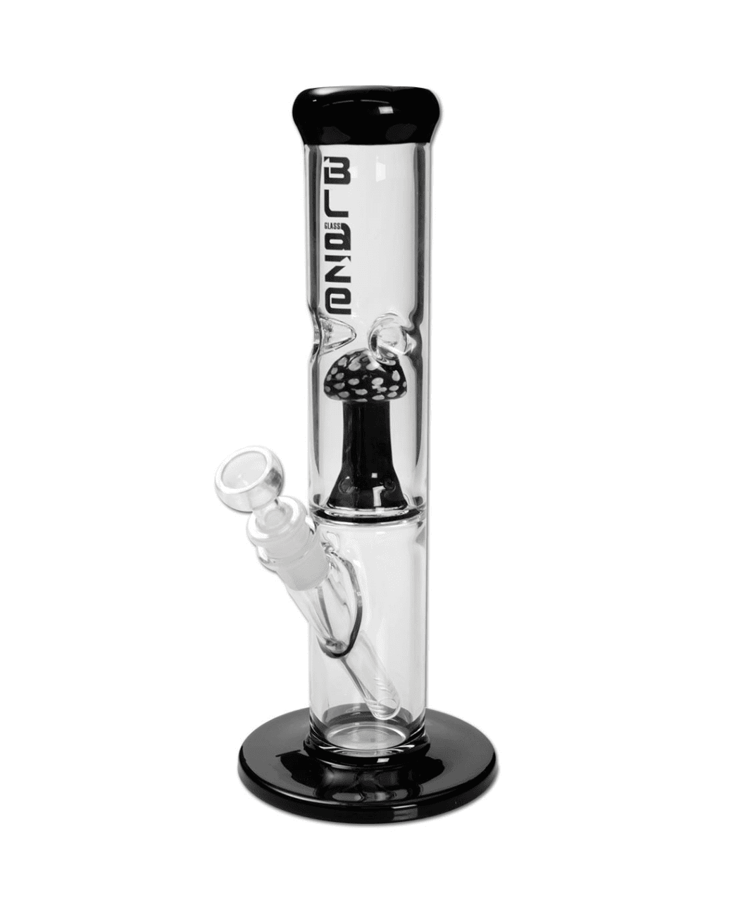 BLAZE Mushroom Icebong zum Rauchen von Kräutern in Schwarz mit einem Pilz im Zugrohr. 