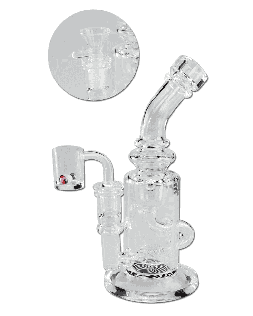 Oberer Bereich der BLAZE Recyclebong mit 14,5mm Schliff und ohne Ice-Catcher