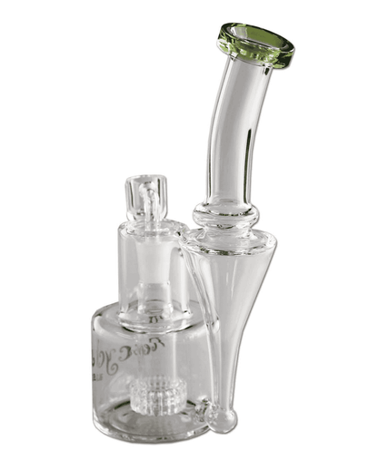 Detailaufnahme des hochwertigen Borosilikatglas des BLAZE Recycler Glasbubbler