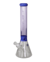 Gesamtansicht der BLAZE Sandblast Beaker Bong Ice mit einer Höhe von 410mm
