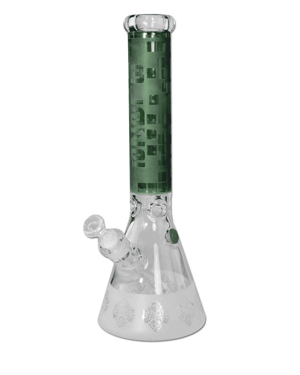 Detailansicht der Eiskammer der BLAZE Sandblazer Beaker Bong Ice, die für extra Kühlung sorgt