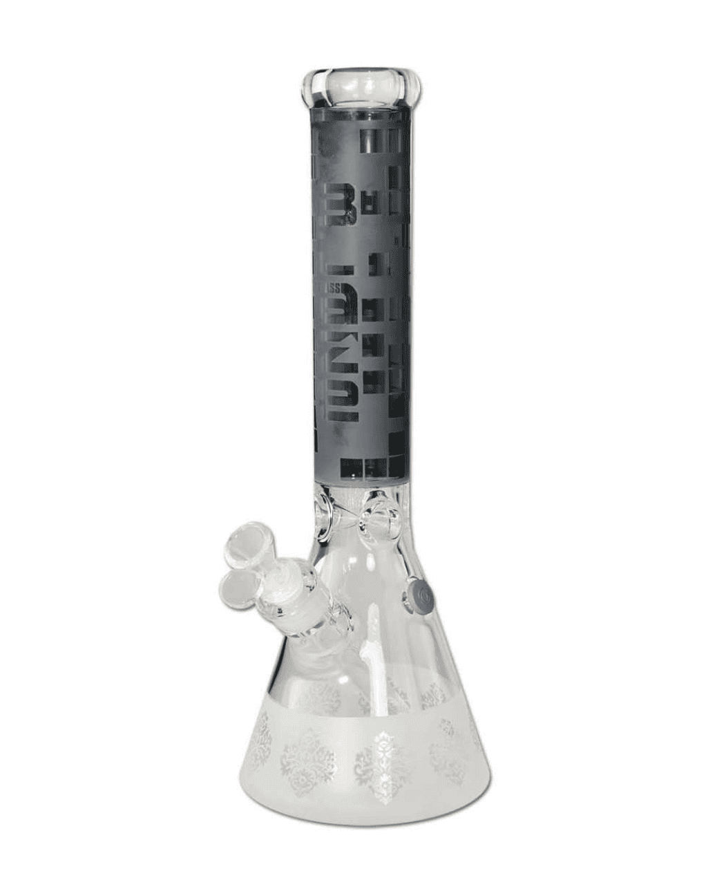 Schlitzdiffusorchillum der BLAZE Sandblazer Beaker Bong Ice, Länge 148mm, für optimale Filterung