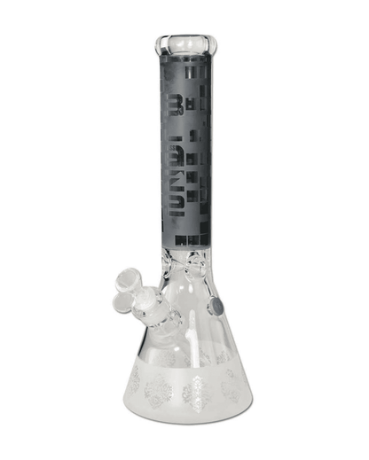 Schlitzdiffusorchillum der BLAZE Sandblazer Beaker Bong Ice, Länge 148mm, für optimale Filterung