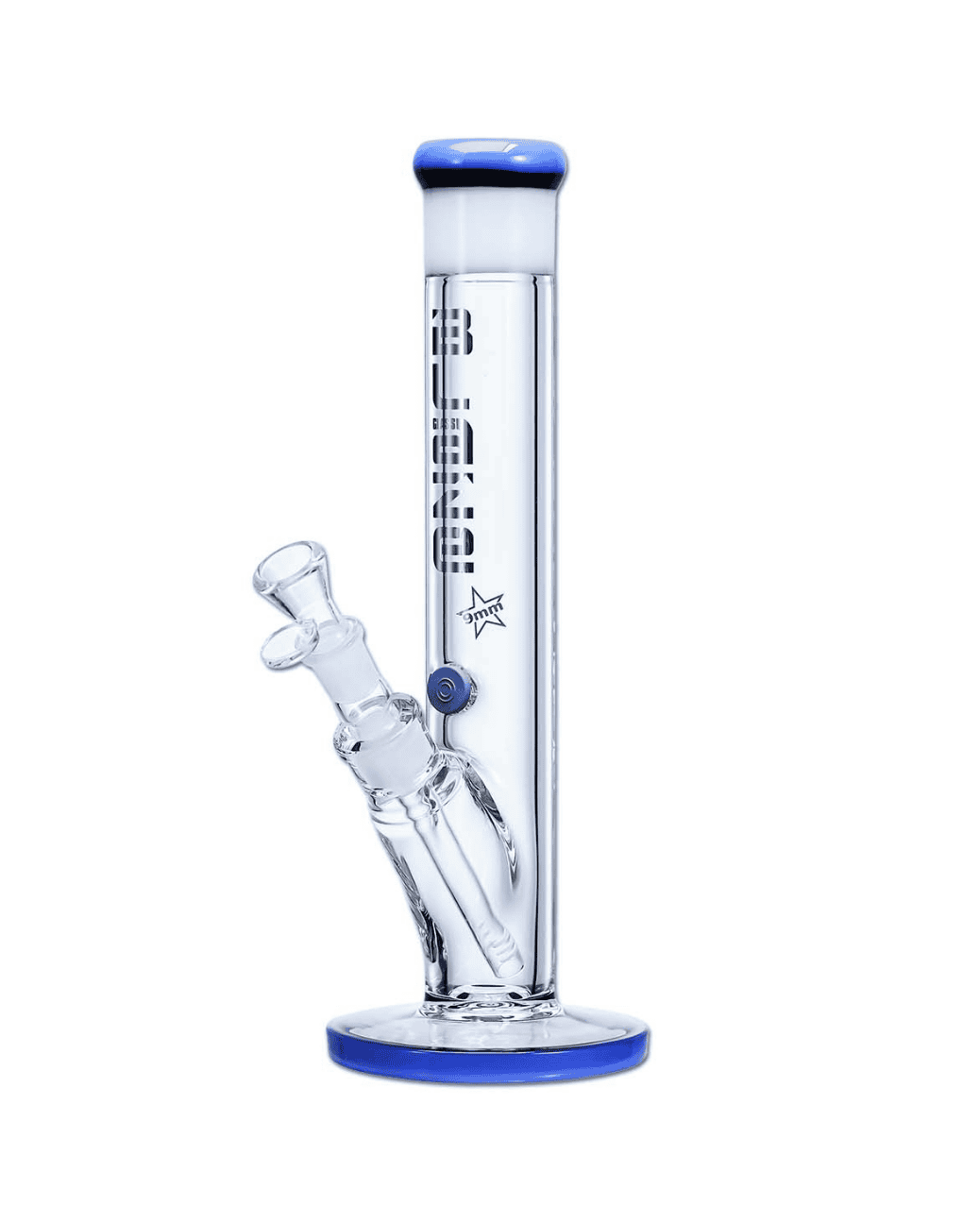 BLAZE® Zylinderbong – Robuste Glasbong mit Schlitzdiffusorchillum (18.8er Schliff)