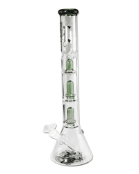 Detailaufnahme des BL Logos auf der blauen Beaker Icebong mit doppeltem Ufoperkolator