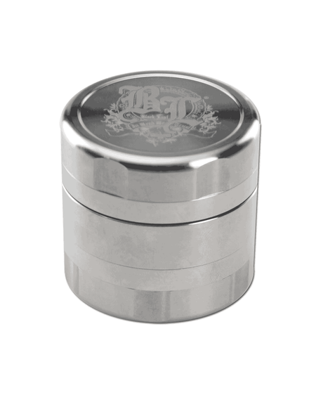 Fünfteiliger Grinder aus Edelstahl mit Vorratskammer und Wellenzähnen