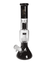 Ansicht der BL Glasbong mit sichtbarem BL-Logo und stabilem Glasdesign