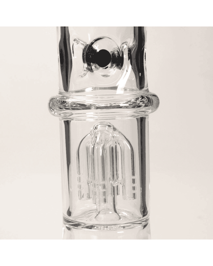  Schwarze Black Leaf Glasbong mit Icefunktion und ohne Kickloch