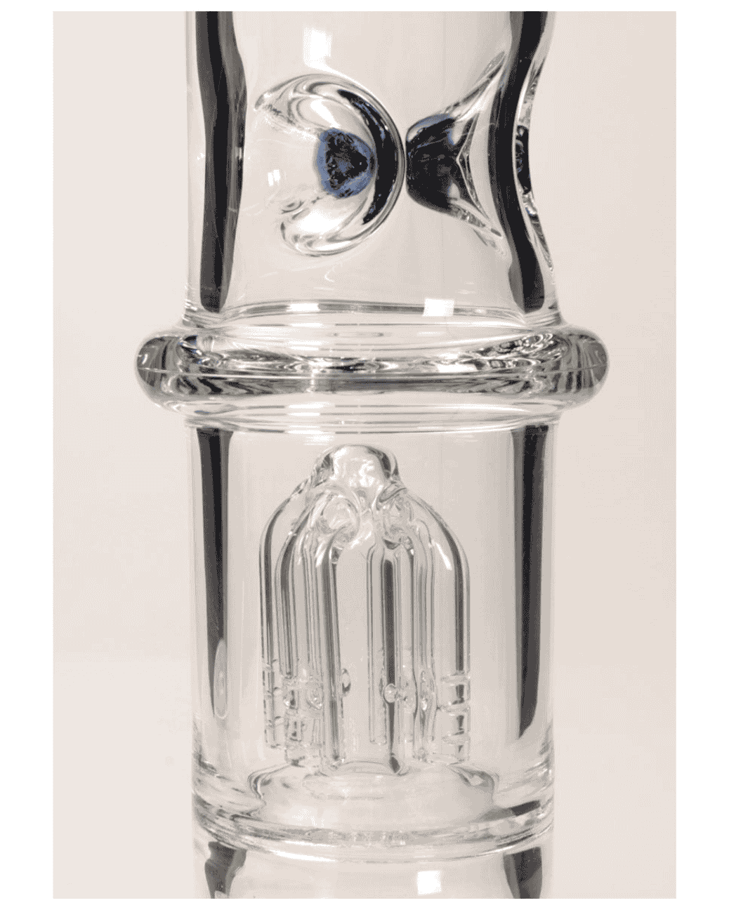 400 mm hohe Black Leaf Glasbong Ice mit blauem Design