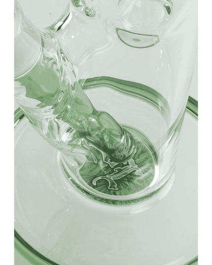Icebong mit Cannabisprint, grünem Diffusor und 5mm Glas