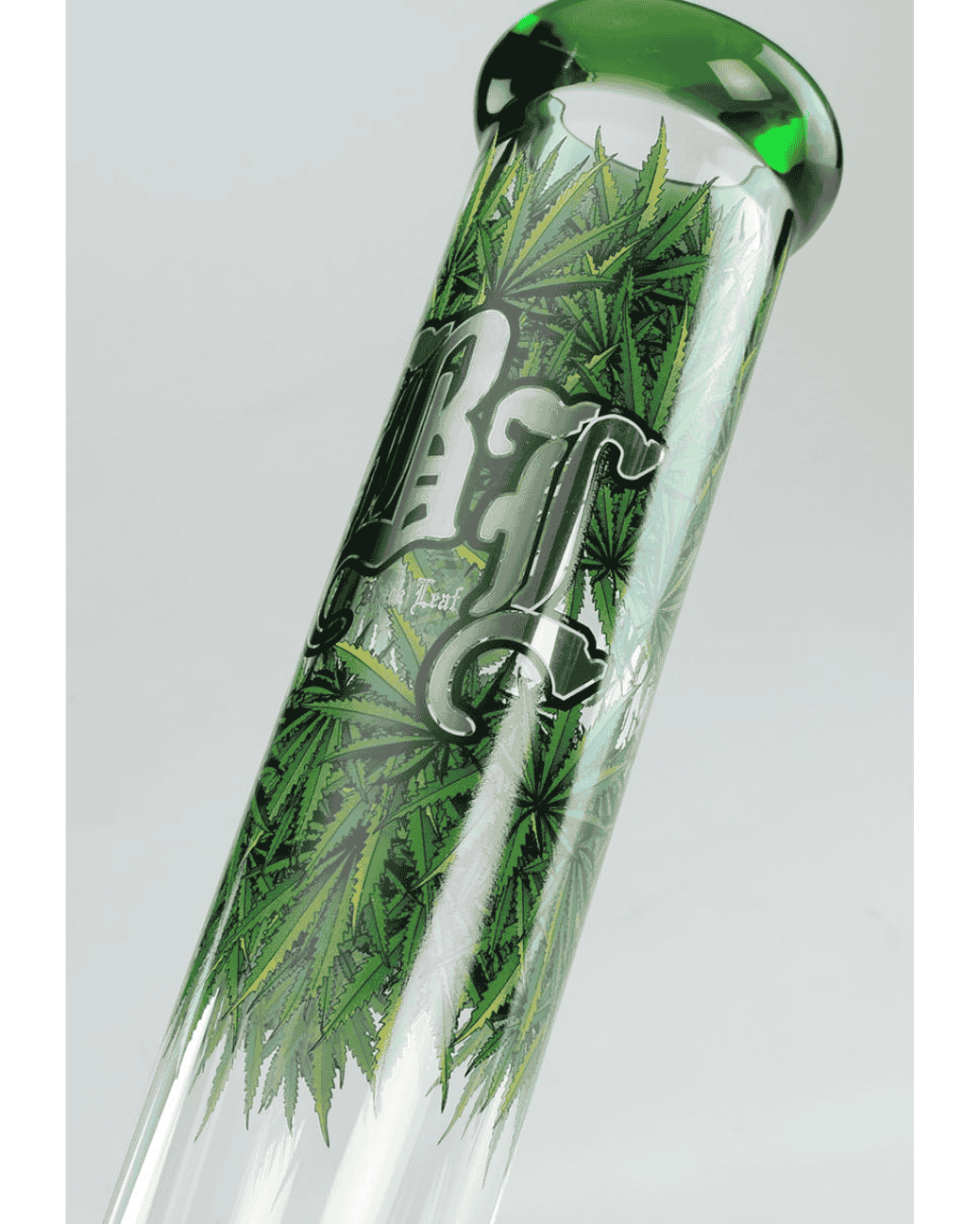 Black Leaf Bong mit Stecksystem, Diffusor und Stopfen