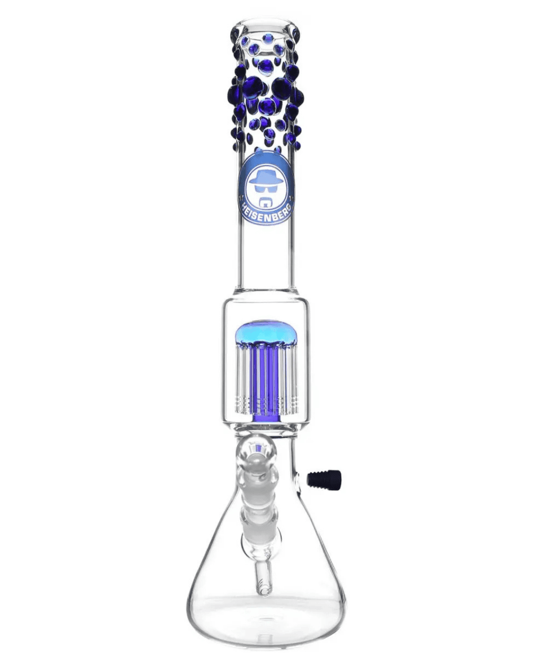 Beaker Bubble 12 Arm Perc Blue – von Heisenberg
