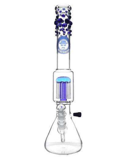 Beaker Bubble 12 Arm Perc Blue – von Heisenberg