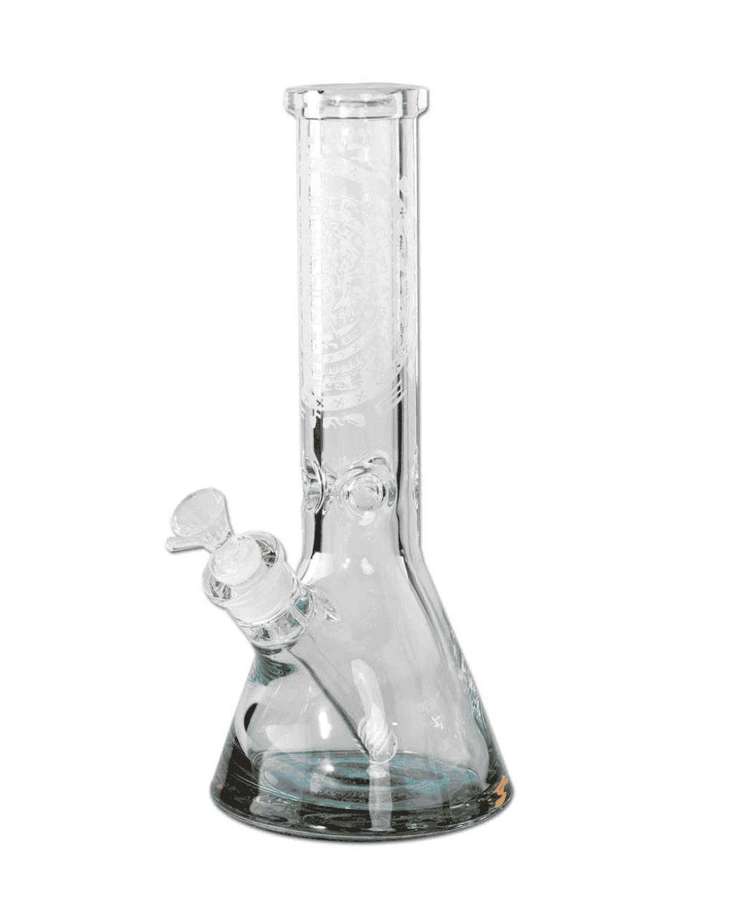 Detailansicht des Schlitz Diffusor Chillums der Beakerbong Ice Maya, Länge 130mm