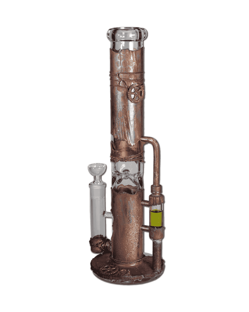  Handgefertigte Bong mit Zahnrädern, Nitro-Kondensator und Style
