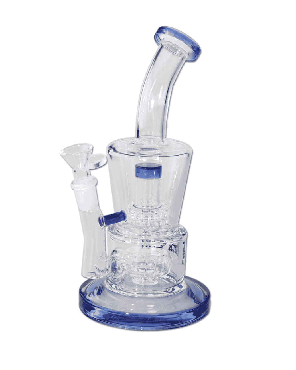 Nahaufnahme der Duschkopf- und Trommelperkolatoren im Black Leaf Bubbler