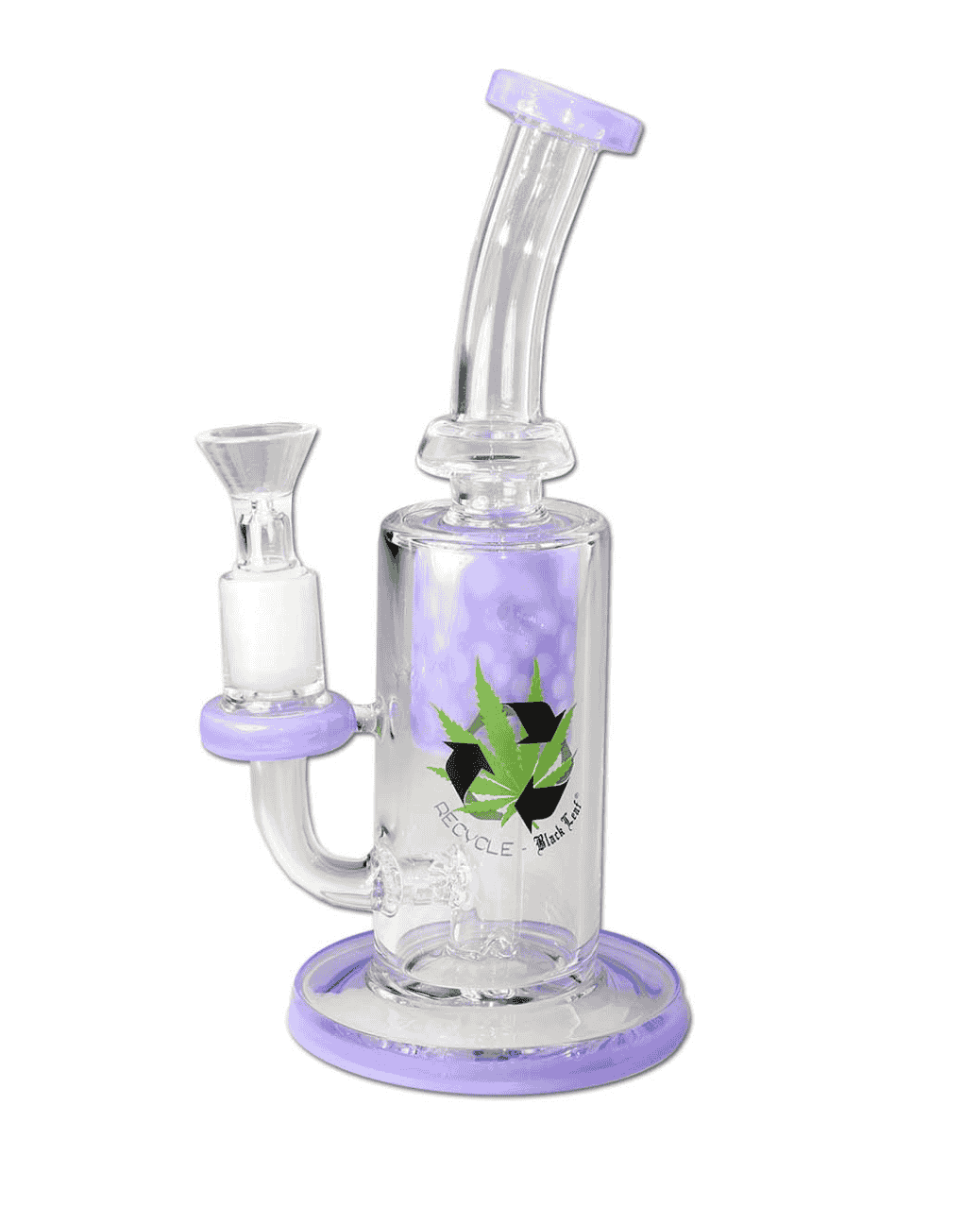 Detailaufnahme des 14,5mm NS 14 Schliffs am Black Leaf Recycle/Incycle Bubbler
