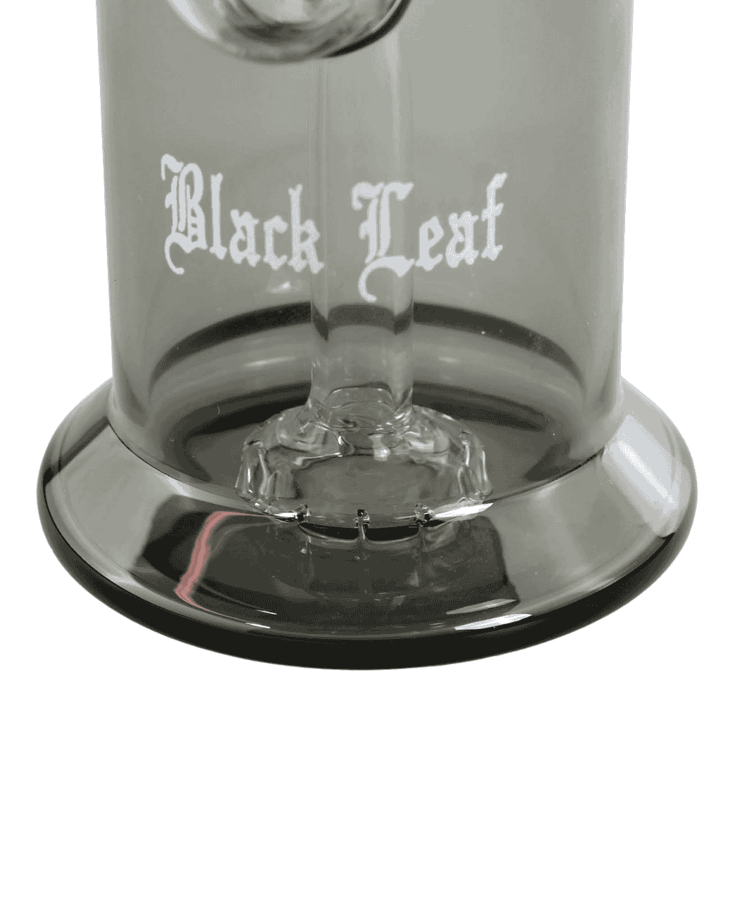 Nahaufnahme der Black Leaf Glasbong FRANKENSTEIN, zeigt das NS 14 (14,5mm) Stecksystem