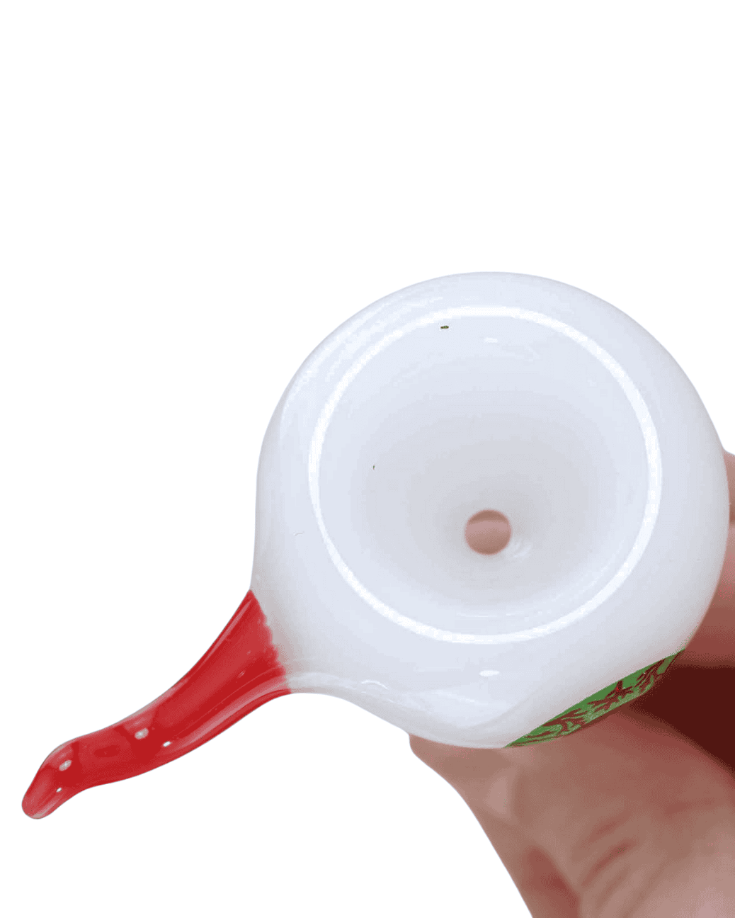 Seitenansicht der Black Leaf Glasbong FRANKENSTEIN mit einer Höhe von 245mm und einem Durchmesser von 60mm