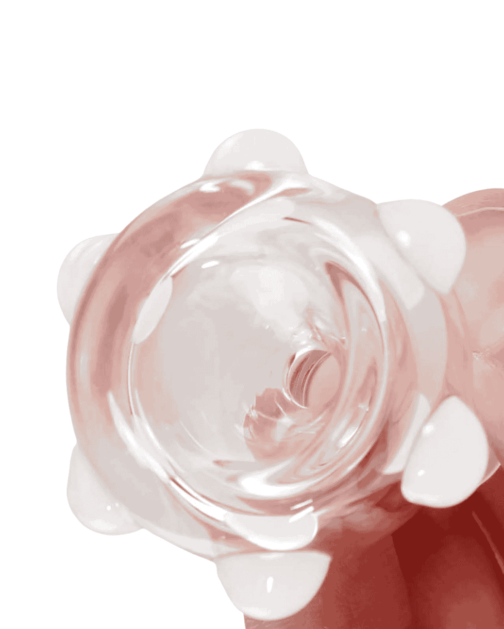 Detailansicht des Perkolators in der Black Leaf Glasbong GLOBGOBLIN MONSTER mit 14,5mm Normschliff