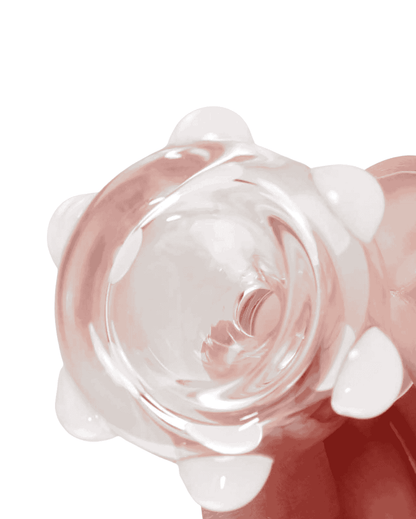 Detailansicht des Perkolators in der Black Leaf Glasbong GLOBGOBLIN MONSTER mit 14,5mm Normschliff