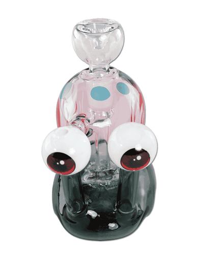 Nahaufnahme der Black Leaf Glasbong SNAIL, die das Perkolator-System zeigt