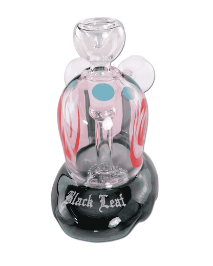 Seitenansicht der Black Leaf Glasbong SNAIL mit einer Höhe von 120mm und NS 14 Schliff