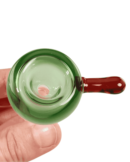 Detailaufnahme des integrierten Perkolators der Black Leaf Glasbong SPOTTED EGG